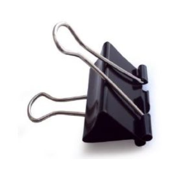 Black Binder Clips 51mm (12 pcs)
